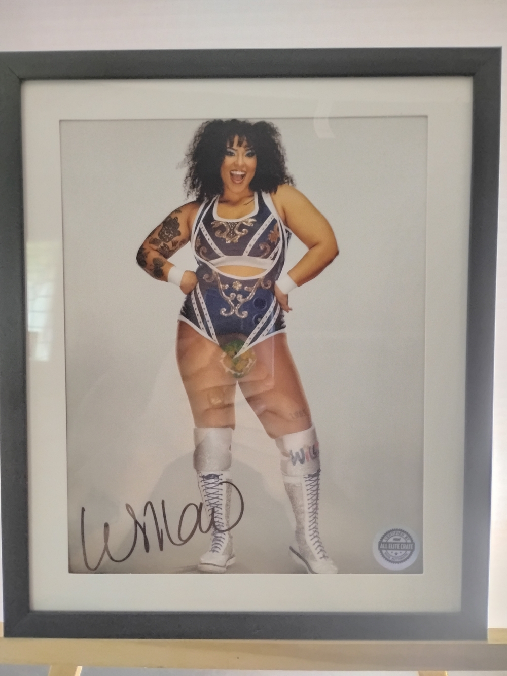 Framed Willow Nightingale Autograph Signed 8x10 Photo Aew All Elite Certified